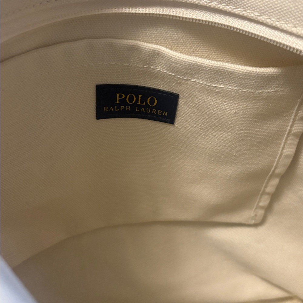 Ralph Lauren Cream Tote with Polo Bear Design - Picture 4 of 6
